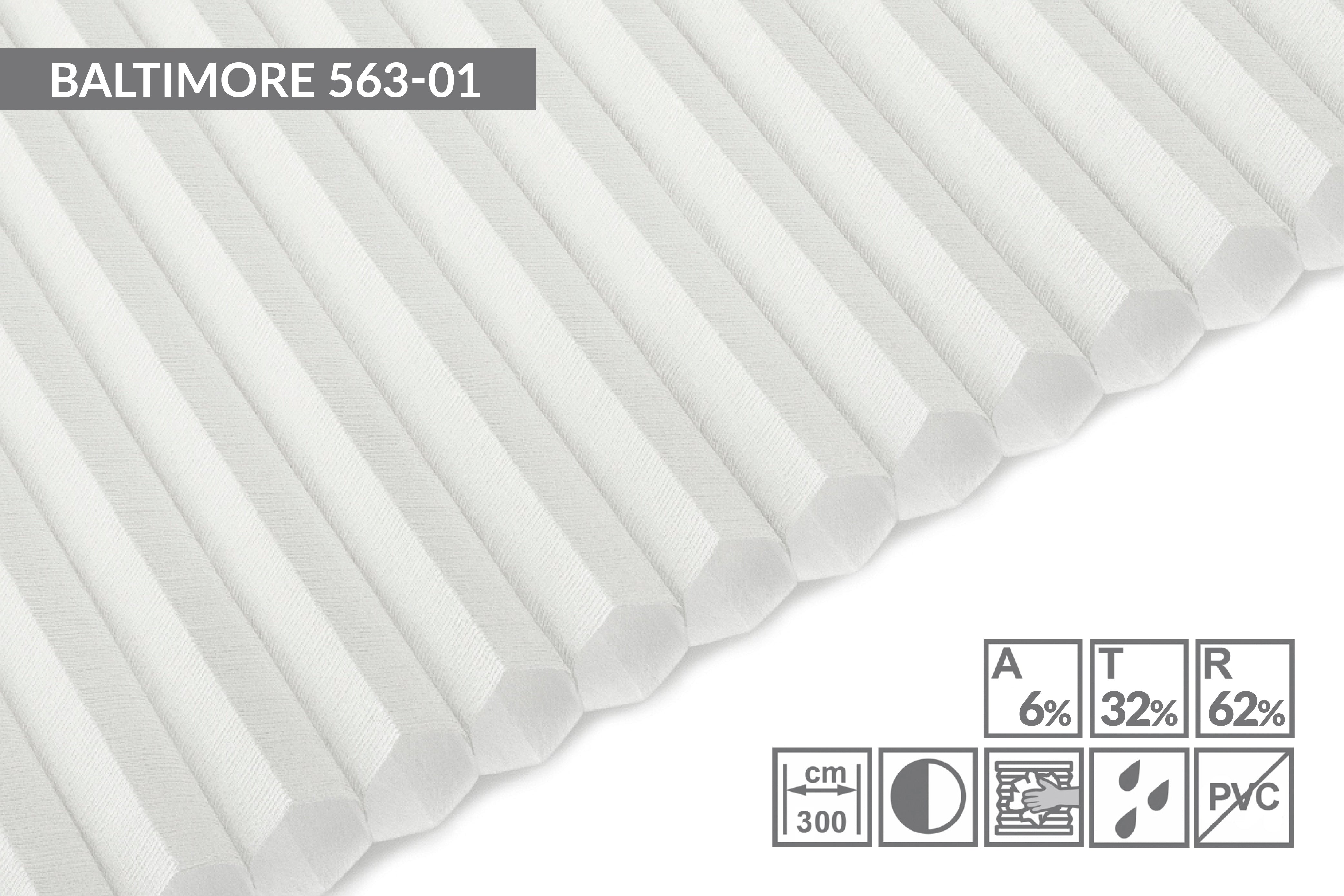 Wabenplissee in Weiß