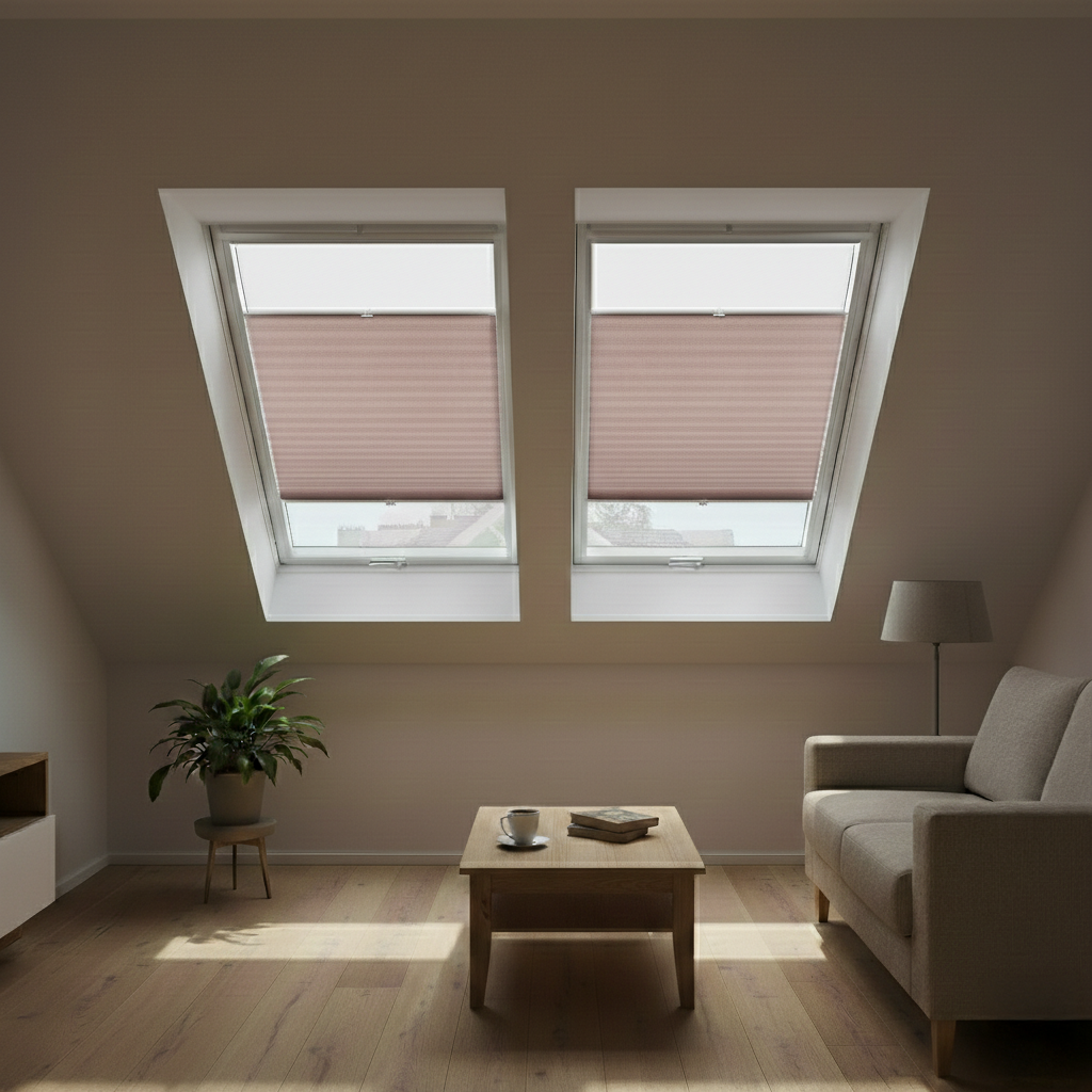 Dachfenster Plissee Crush Pearl