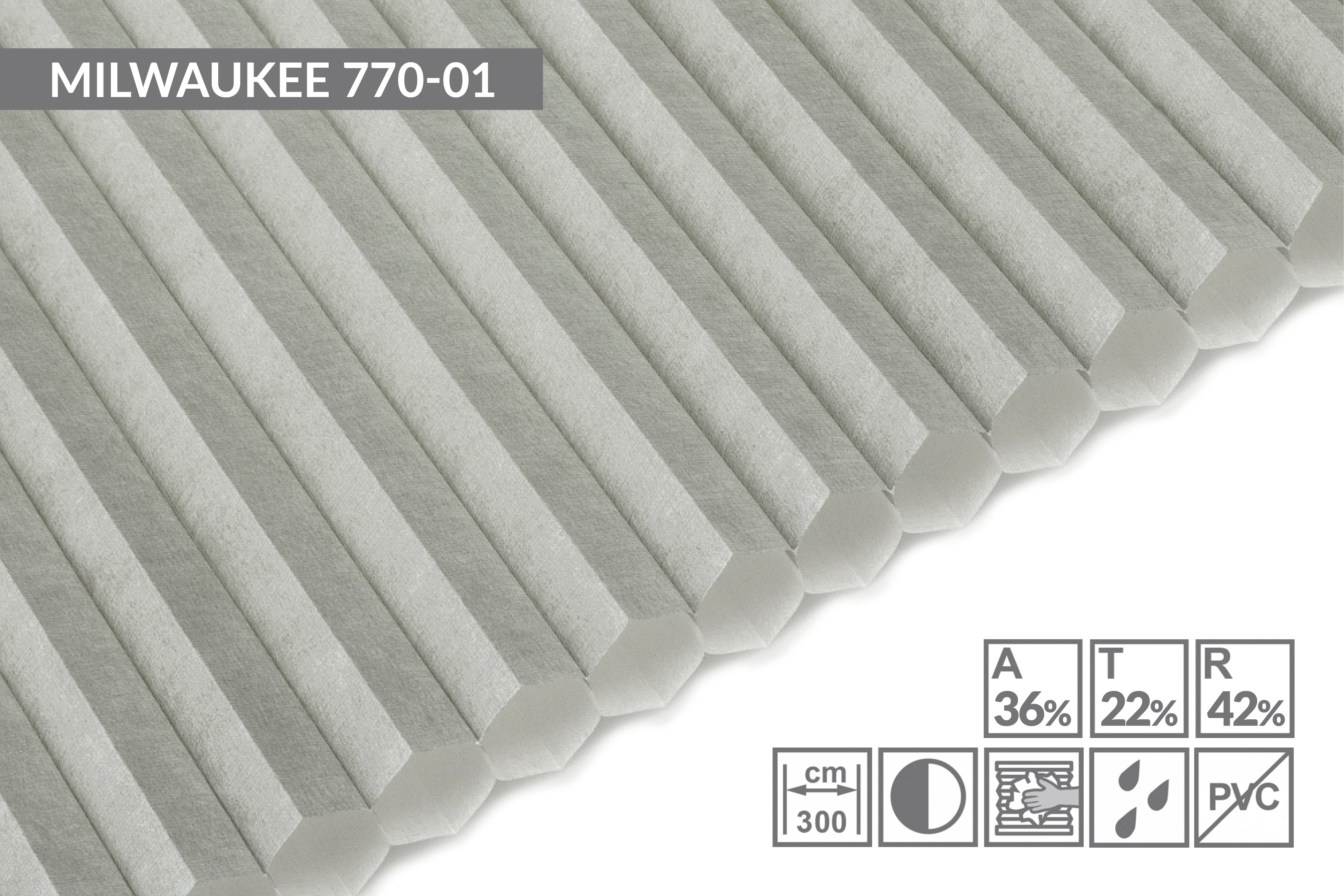 Wabenplissee in Hellgrau