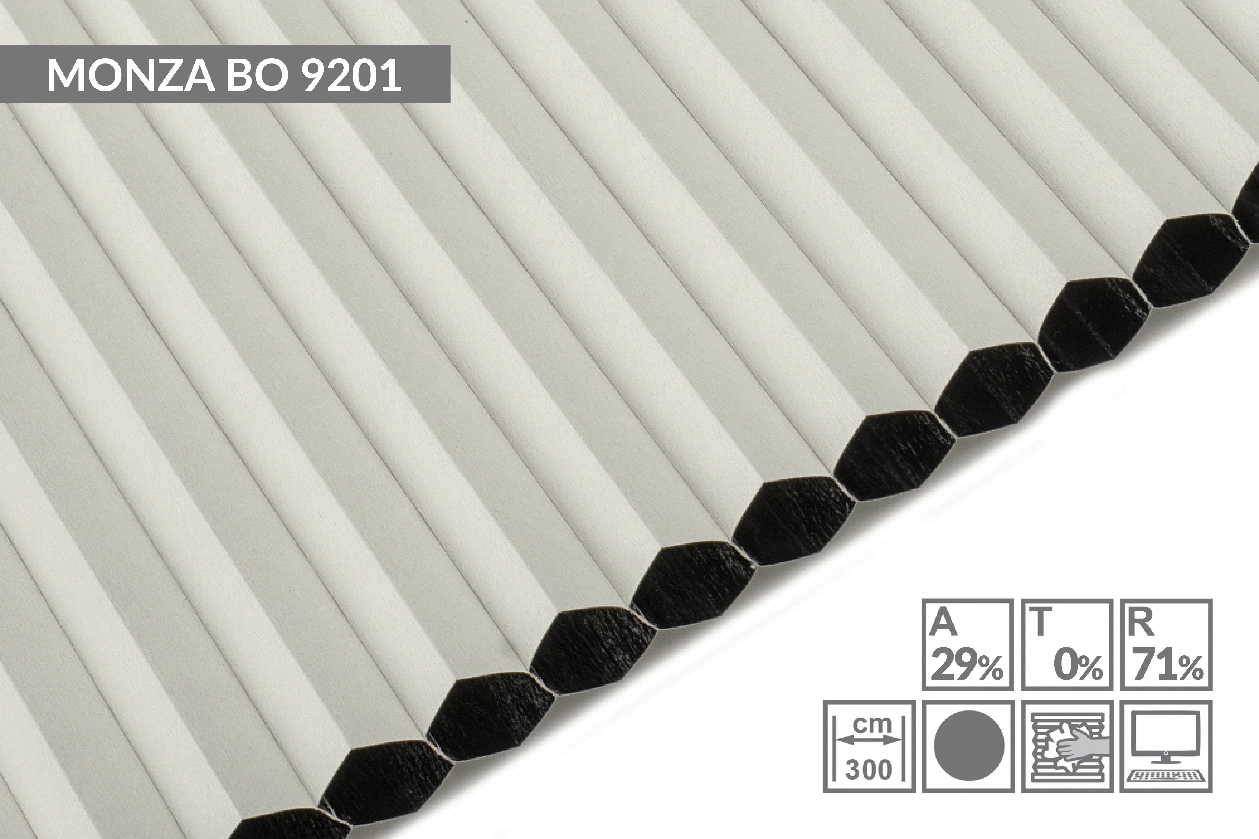 Wabenplissee in Weißgrau