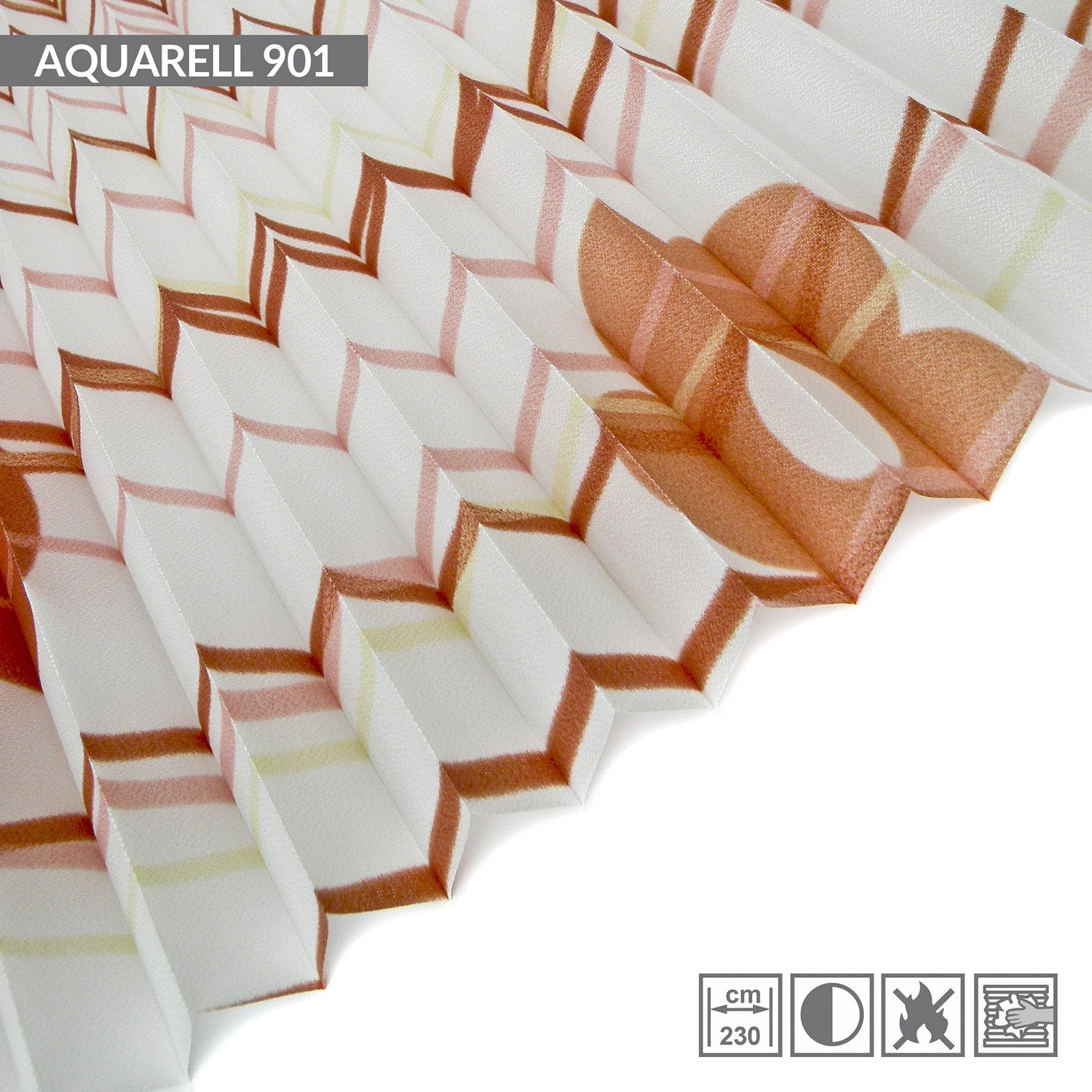 Plissee mit Rot buntem Muster