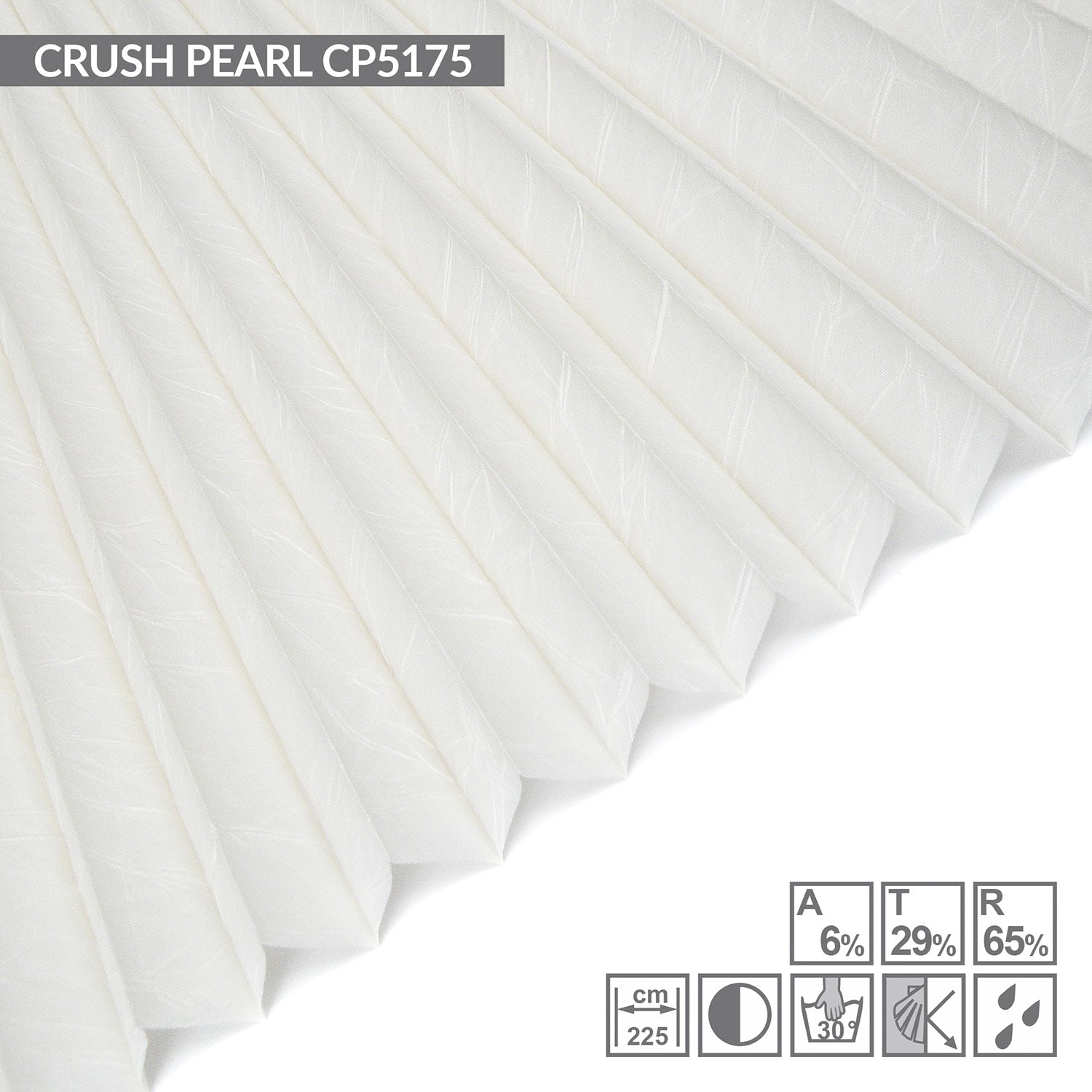 Plissee in Elfenbein