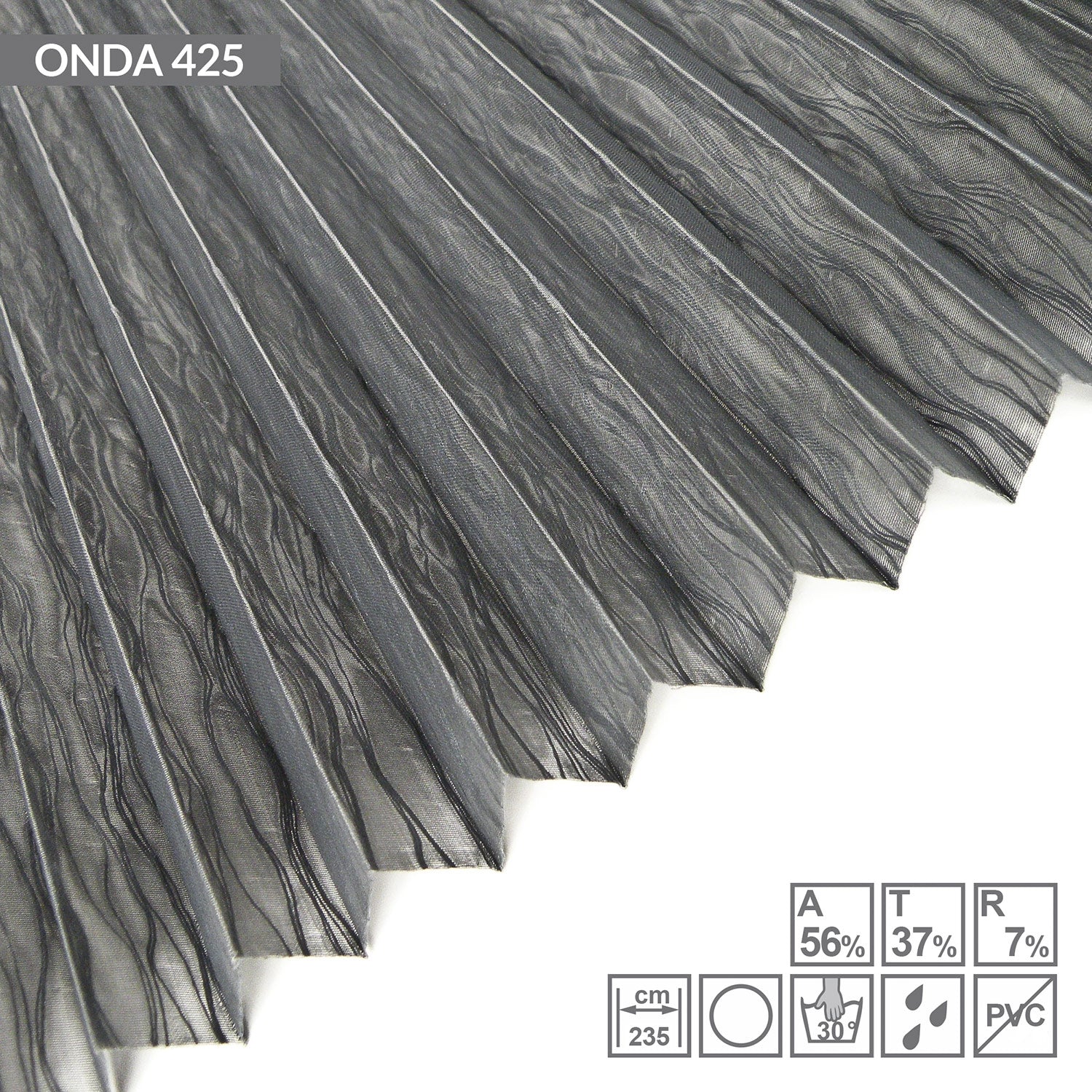 Plissee mit einem Muster in Anthrazit