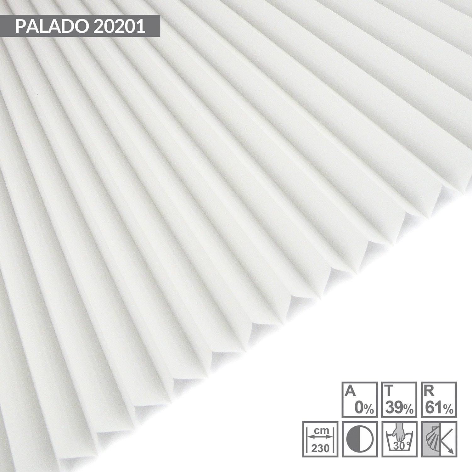 Plissee in Eierschale