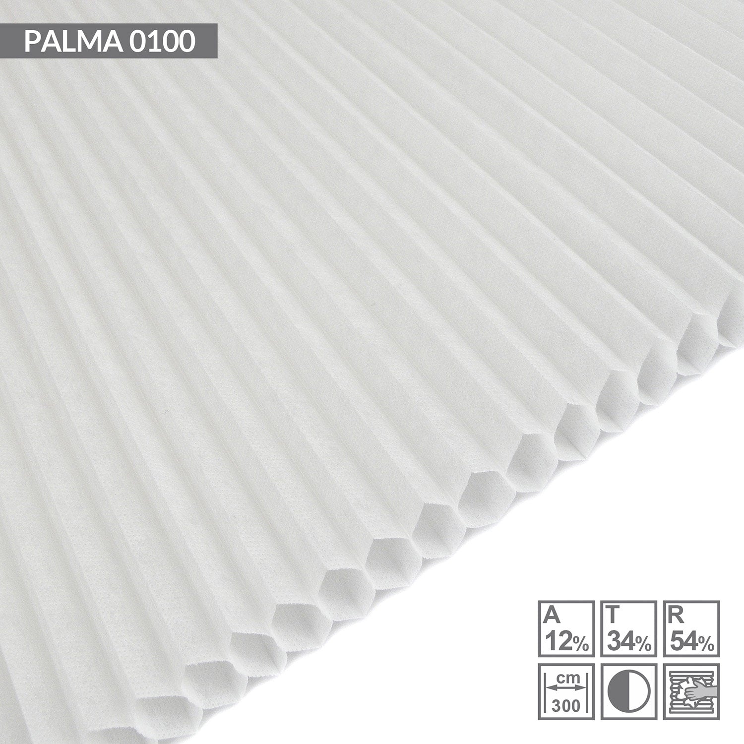 Wabenplissee in Weiß